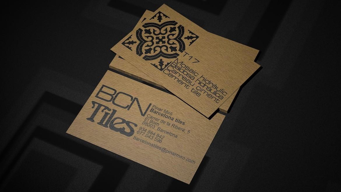 Barcelona tiles design. Identidad visual | Barcelona. 4 tarjeta-barcelona-tiles-design-pinar-miro