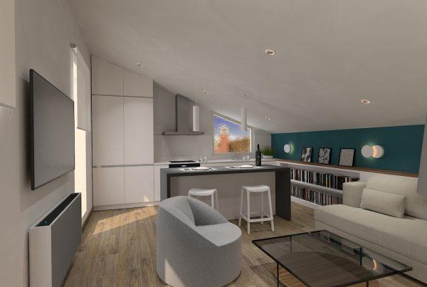apartamento turistico tomares cocina