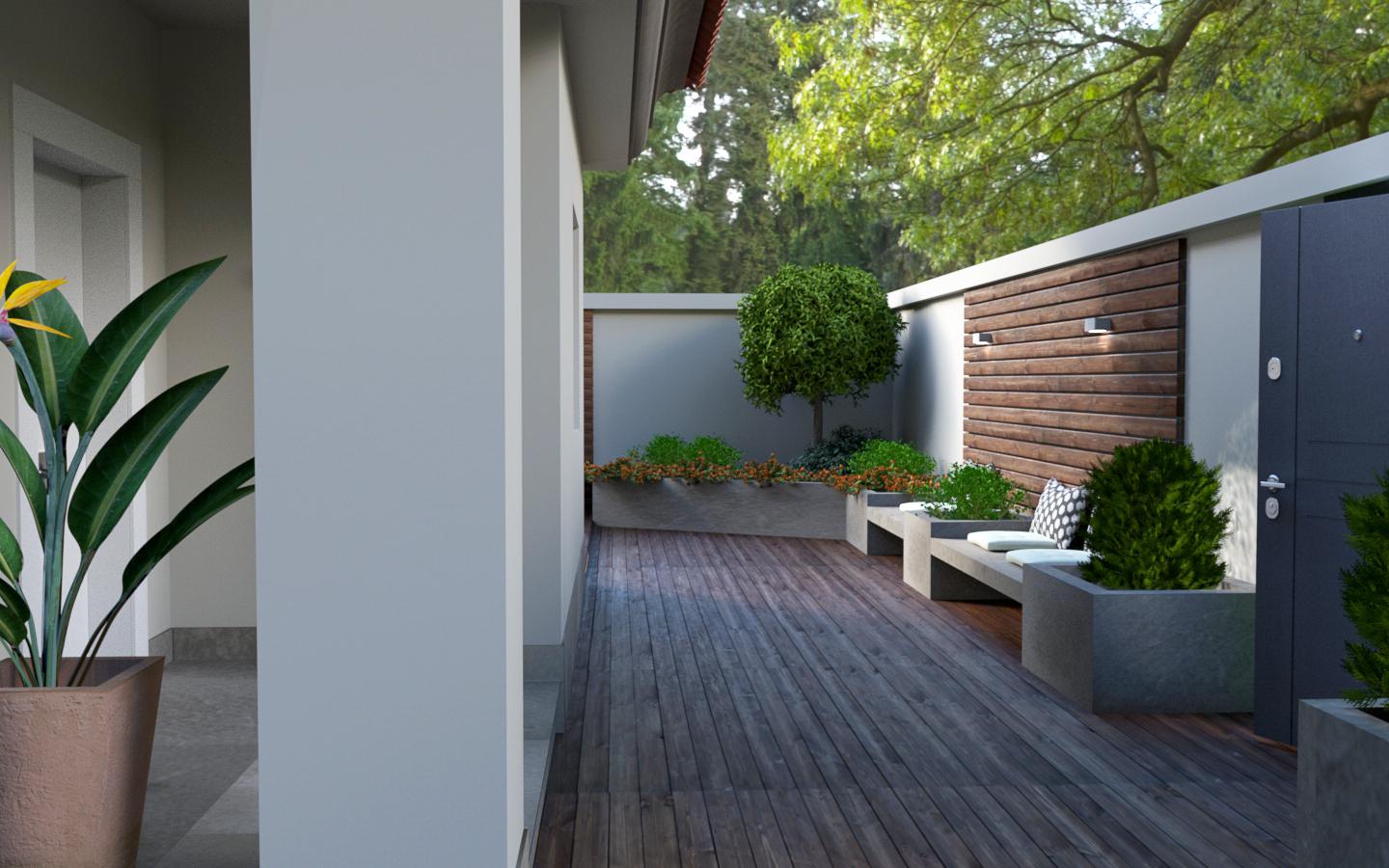 Proyecto de paisajismo | Bollullos de la Mitación | Sevilla 2 entrada exterior vivienda bollullos sevilla