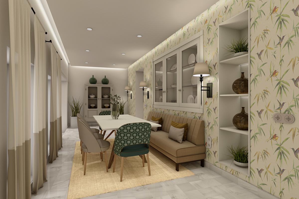 proyecto de interiorismo comedor vivienda alcala de guadaira