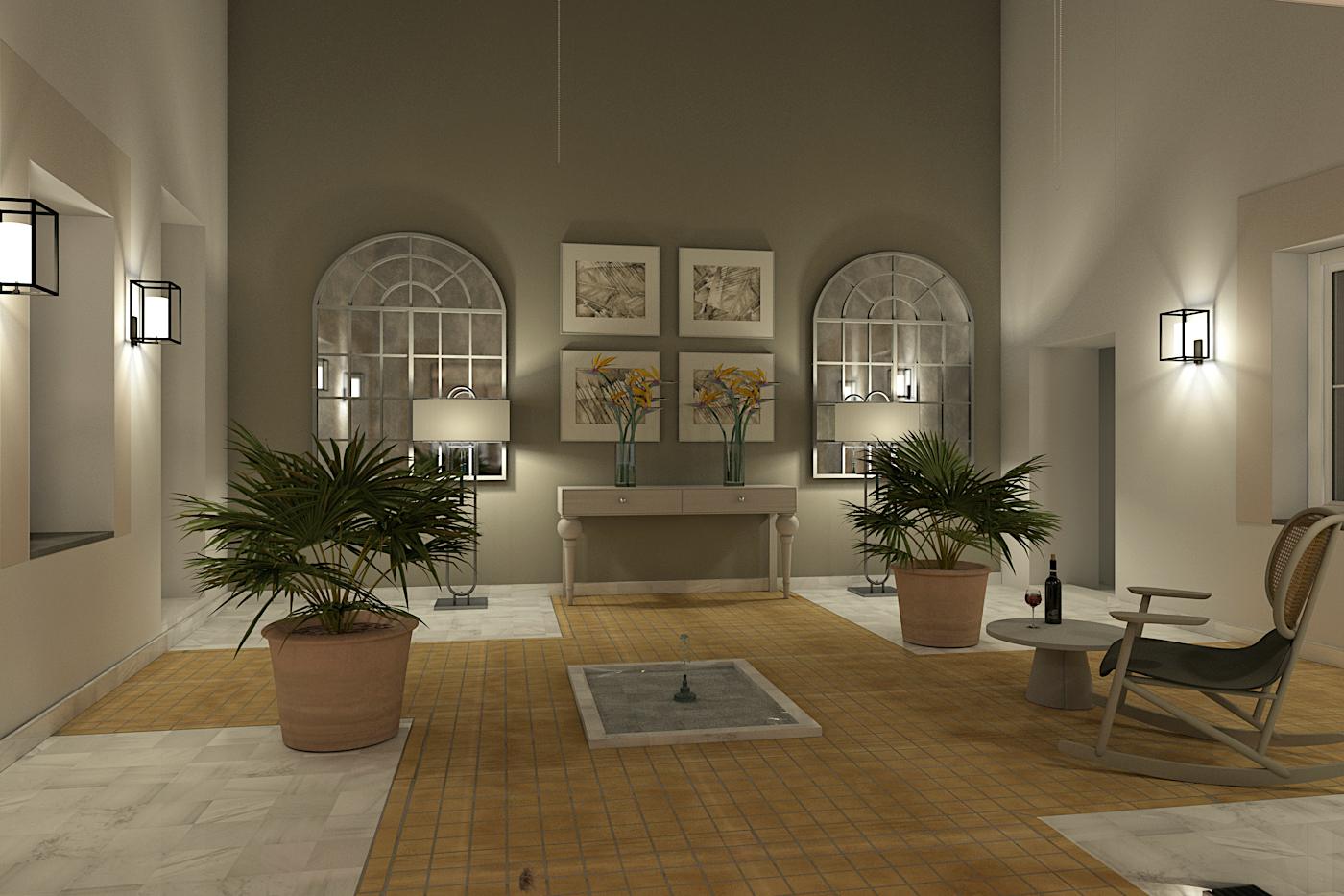 proyecto de interiorismo patio vivienda alcala de guadaira