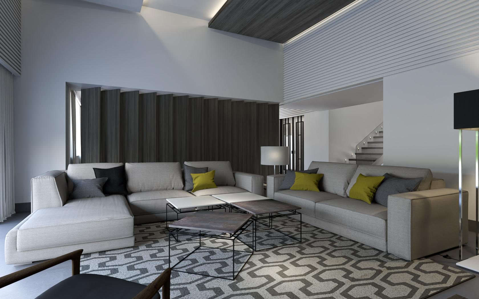 Cantera Blanca urbanización | Proyecto residencial | Sevilla 4 cantera blanca vivienda unifamiliar salon 02