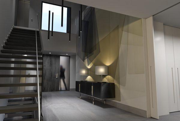 cantera blanca vivienda unifamiliar vestibulo