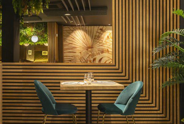 Interiorismo para el restaurante Acento en Sevilla.