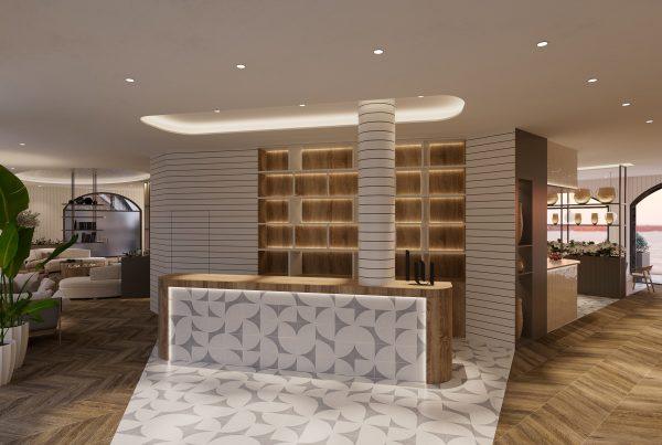 Hotel Hiru Uhinak, la recepción del hotel.